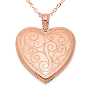 Rose Gold Plated Classic Heart Photo Locket