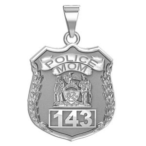 Police Mom Personalized Police Badge with Your Number