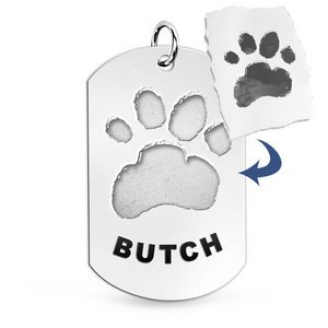 Personalized Paw Print Paw Print Medal