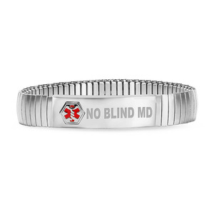 Stainless Steel No Blind Md Men s Expansion Bracelet