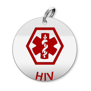 Medical Round HIV Charm or Pendant