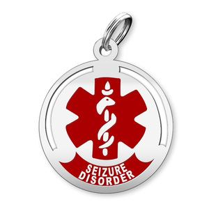 Round Seizure Disorder Charm or Pendant