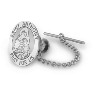 Saint Anthony Religious Tie Tack   EXCLUSIVE 