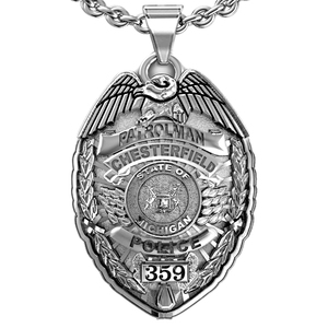 Personalized Michigan Police Badge with Your Name  Rank  Number   Department