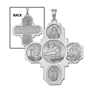 Four Way Cross   Gymnastics Religious Medal   EXCLUSIVE 