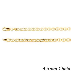 14K Yellow Gold 4 5mm  Anchor Chain