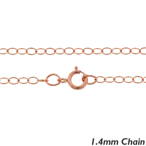 Solid 14k Rose Gold 1 4mm Cable Chain