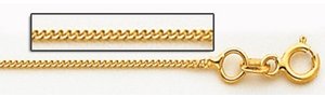 14K Yellow Gold "Gourmette" Chain