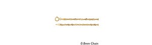 14K Yellow Gold "Singapore" Chain