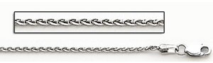 14K White Gold Espiga Wheat Chain