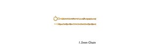 14K Yellow Gold "Singapore" Chain