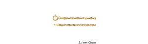 14K Yellow Gold "Singapore" Chain