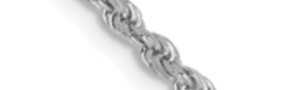 14K White Gold Rope Chain