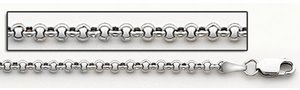14K White Gold Rolo Chain 3.0 MM Thick