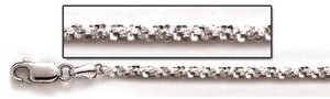 Sterling Silver "Sparkle Rope Chain" 2.3 MM Thick