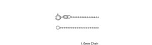 Sterling Silver "Diamond Cut Bead" Chain 1.2 MM Thick