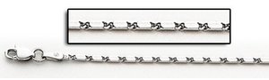 14K White Gold Lumachina Chain