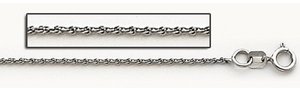 14K White Gold Cable Link Chain