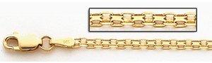 14K Yellow Gold Bismark Chain 2.3 MM Thick