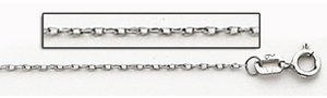 14K White Gold Rope Chain