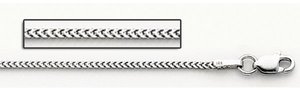 14K White Gold Franco Figaro Chain 1.4 MM Thick