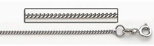 14K White Gold Gourmette Chain
