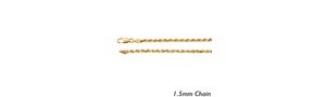 14K Yellow Gold "Diamond Cut Flex Rope" Chain