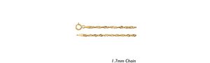 14K Yellow Gold "Singapore" Chain
