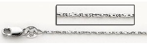 14K White Gold Raso Chain