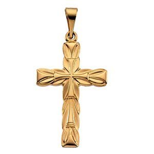 14K Yellow Gold CROSS PENDANT