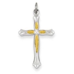 Sterling Silver and Vermeil Cross Pendant