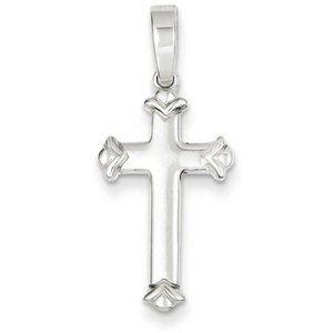 Sterling Silver Polished Cross Pendant