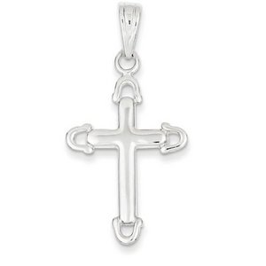 Sterling Silver Horseshoe Cross Pendant