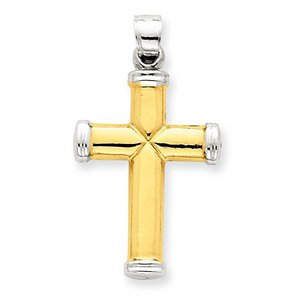 14k Gold Polished Cross Pendant