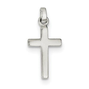 Sterling Silver Polished Cross Charm