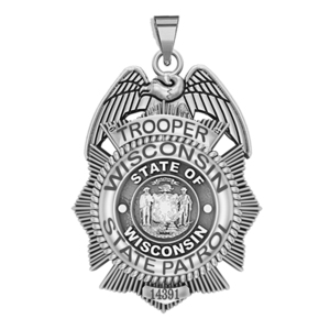 Personalized Wisconsin State Trooper Police Badge with Your Number