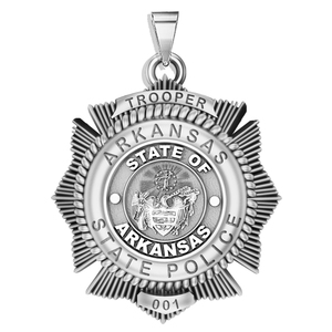 Personalized 6 Point Star Arkansas State Trooper Badge with Number