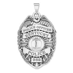Personalized Kentucky Police Badge with Your Rank  Number   Department
