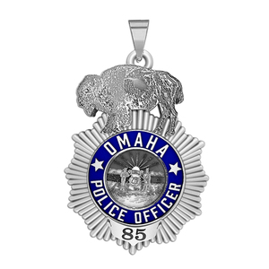 Personalized Omaha Nebraska Police Badge with Your Rank and Number