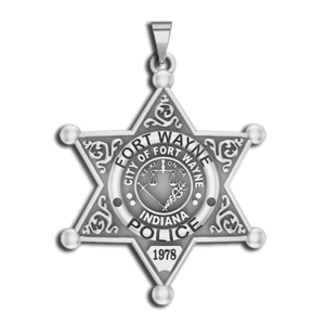 Personalized Fort Wayne Indiana Police Badge with your Number