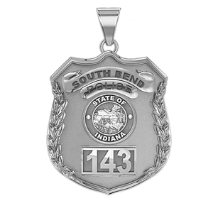 Personalized Indiana Police Badge with Your Number   Department