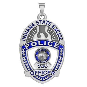 Personalized Indiana State Excise Police Badge with Your Rank and Number