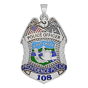 Personalized Providence Rhode Island Police Badge with Your Rank and Number