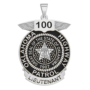 Personalized Oklahoma State Trooper Badge with Your Rank and Number