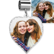 Sterling Silver Petite Heart Pandora Style Picture Charm