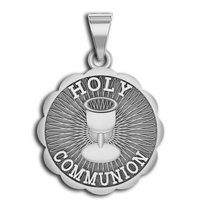 Holy Communion Floral Shaped Pendant