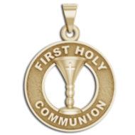 14K Gold Holy Communion Medal