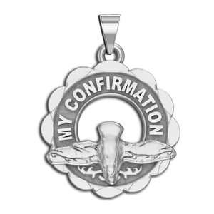  My Confirmation  Dove Cut out  Religious Medal