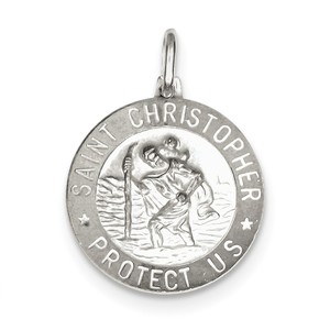 Sterling Silver St  Christopher Medal