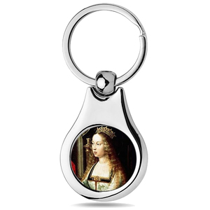 Stainless Steel Color Saint Isabella Keychain